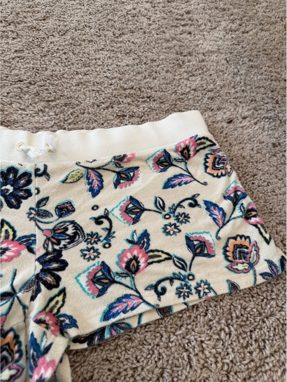 Juicy Couture Floral Micro Mini Sleep Shorts Y2K Lounge Size Large - Picture 4 of 5